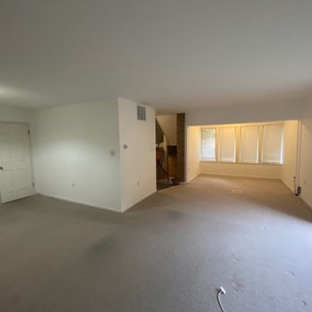 Bruno’s Home Service - Living and dining combo, fresh bright white paint (previously gray) - Painters Near Me Bruno’s Home Service - Living and dining combo, fresh bright white paint (previously gray) - Painters Near Me