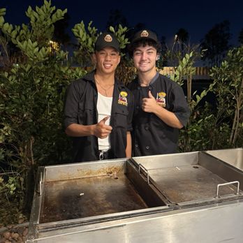 Tacos Zapata Taco Catering - Our taco guys, Noah and Brock. (Photo taken at the end of of service). - Caterers Near Me - Fullerton, California Tacos Zapata Taco Catering - Our taco guys, Noah and Brock. (Photo taken at the end of of service). - Caterers Near Me - Fullerton, California