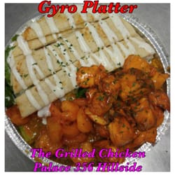 Grilled Chicken Palace - Salmon & Shrimp Gyro Platter