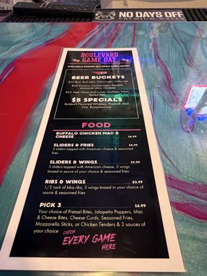 Menu photo 1 The Boulevard Bar & Grill Boynton Beach, FL Menu photo 1 The Boulevard Bar & Grill Boynton Beach, FL
