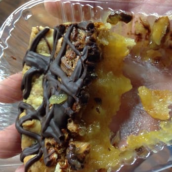 Pie Bar - Chocolate bourbon pecan... Half eaten (only picture I could snap before my husband devoured it!) - Desserts Near Me - Woodstock, Georgia