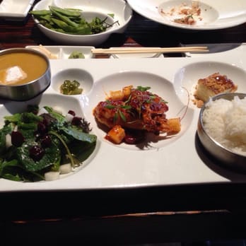 KUU Restaurant - Lunch bento box - chili prawn - Japanese Near Me - Houston, Texas