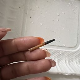 Toothpick wedged in food. Discovered when taking a bite, hurting my mouth. Toothpick wedged in food. Discovered when taking a bite, hurting my mouth.