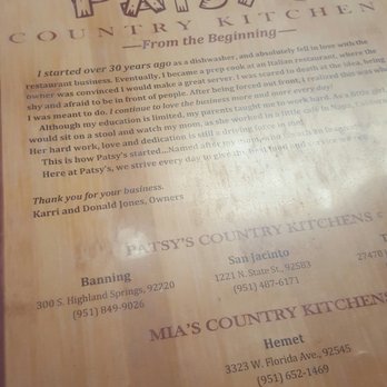 Mia's Country Kitchen - menu - Coffee & Tea Near Me - Hemet, California Mia's Country Kitchen - menu - Coffee & Tea Near Me - Hemet, California