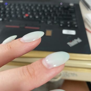 Kevin's Gorgeous Nails - Grown out and the ring finger is lifting. This is 12 days post dip, but I can usually get 3 weeks. - Nail Salons Near Me - Phoenix, Arizona