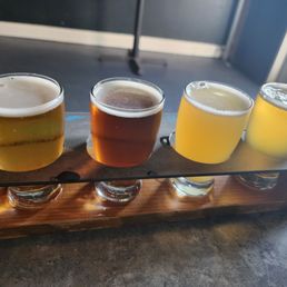 Flight of beer on a hot Friday afternoon after work!
