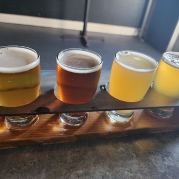 King Cong Brewing - Flight of beer on a hot Friday afternoon after work! - Breweries Near Me - Sacramento, California