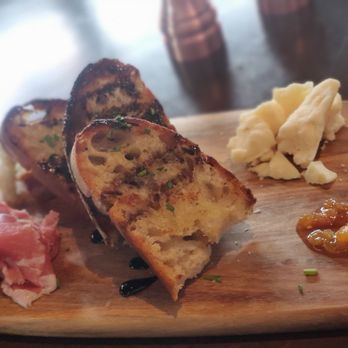 Culinary Dropout - Prosciutto di San Daniele Aged Manchego Crusty Bread, Garlic Oil & Balsamic - New American Near Me - Denver, Colorado