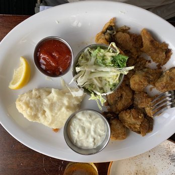 Tidal Raves - Pan fried Pacific oysters (sub mashed potatoes) - New American Near Me - Depoe Bay, Oregon Tidal Raves - Pan fried Pacific oysters (sub mashed potatoes) - New American Near Me - Depoe Bay, Oregon