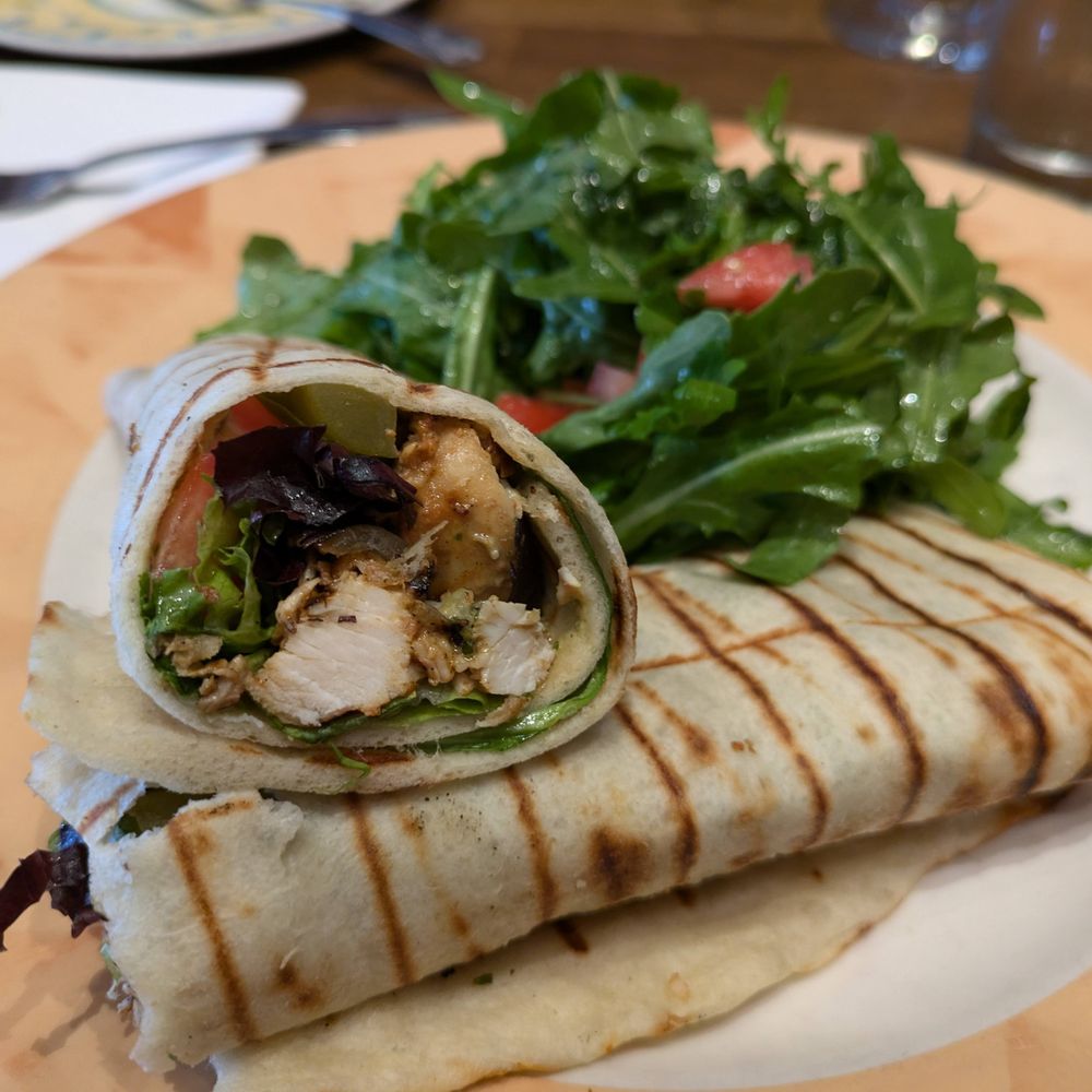 Bursa - Citrus Chicken Wrap ($14) - 3.5 stars. Chicken was moist & tasty, the wrap lightly toasted. It was a little plain. Fri lunch 2024-09-06 - Middle Eastern Near Me - San Francisco, California