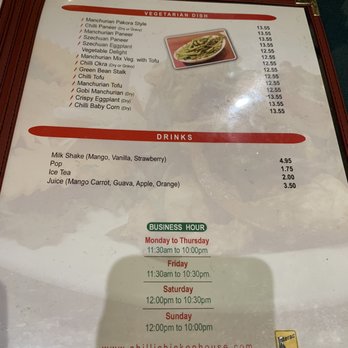Chilli Chicken House - Menu - Chinese Near Me - Mississauga, Ontario Chilli Chicken House - Menu - Chinese Near Me - Mississauga, Ontario