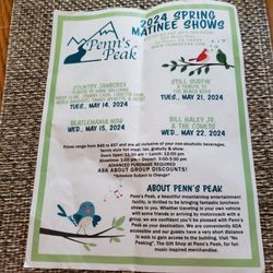Penn's Peak - Upcoming Shows at Penn's Peak Concert Hall In Spring Of 2024. 6/4/2023