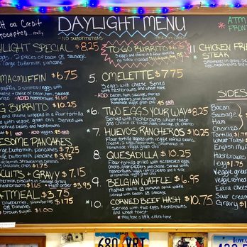 Daylight Donuts - Menu 10/2/20 - Donuts Near Me - Breckenridge, Colorado