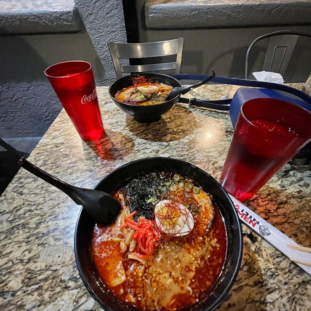 Raijin Ramen - Red Spicy Chili Tonkotsu and Spicy Miso - Ramen Near Me - Tucson, Arizona Raijin Ramen - Red Spicy Chili Tonkotsu and Spicy Miso - Ramen Near Me - Tucson, Arizona