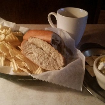 Mitch's Tavern - London broil with a side of squash and corn chowder - Pubs Near Me - Raleigh, North Carolina