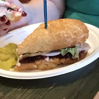 Baked and Brewed - A sandwich with side pickle - Coffee & Tea Near Me - Auburn, California Baked and Brewed - A sandwich with side pickle - Coffee & Tea Near Me - Auburn, California