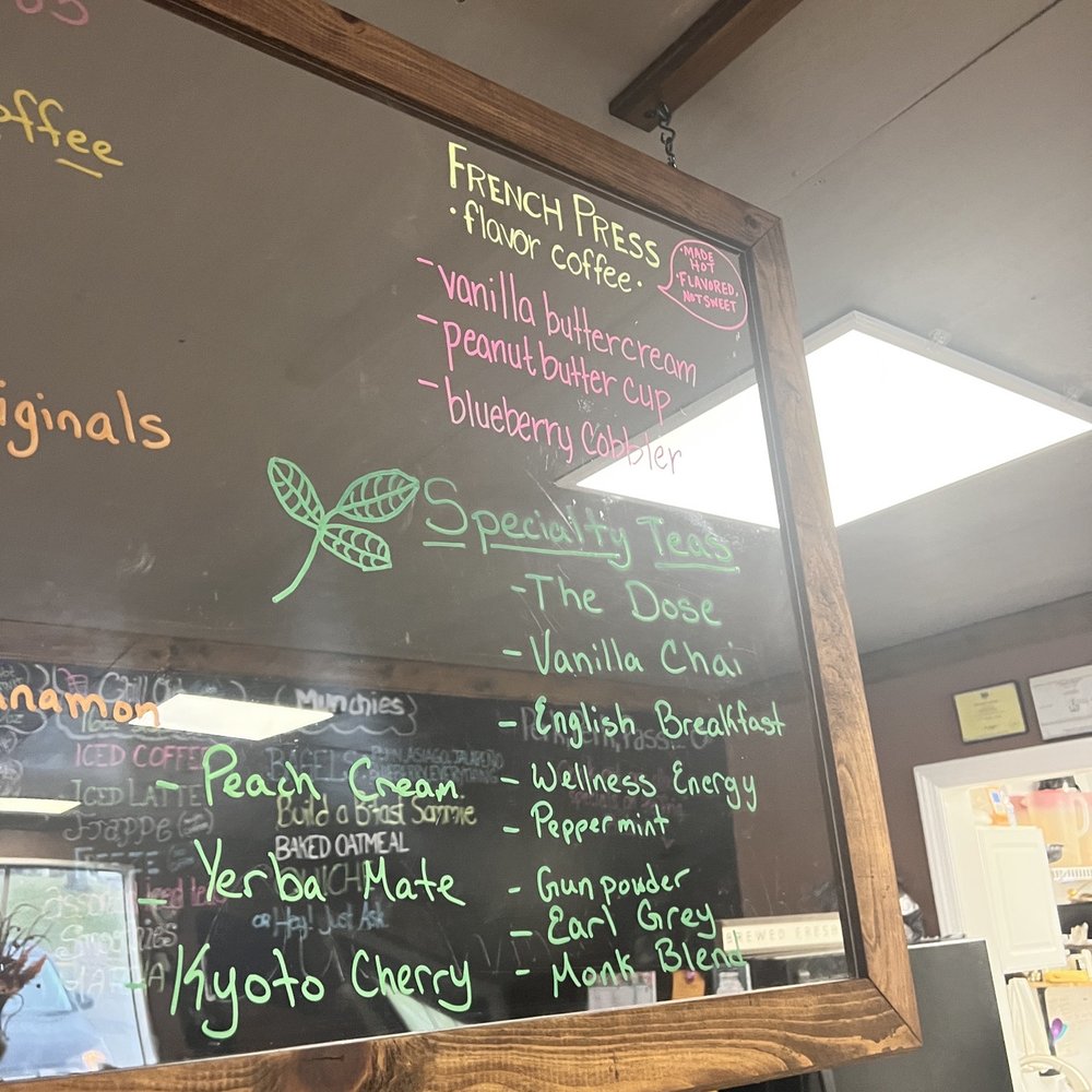 Daily Dose - a menu on a chalk board - Coffee & Tea Near Me - Richeyville, Pennsylvania