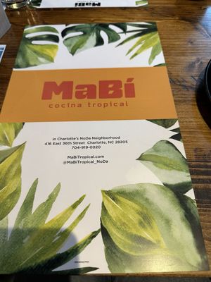 Menu photo 8 MaBi Tropical Charlotte, NC