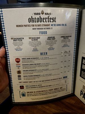 Menu photo 7 Yard House Oxnard, CA