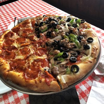 Gianni's Pizza - Half pepperoni & combination. - Italian Near Me - Monterey, California Gianni's Pizza - Half pepperoni & combination. - Italian Near Me - Monterey, California