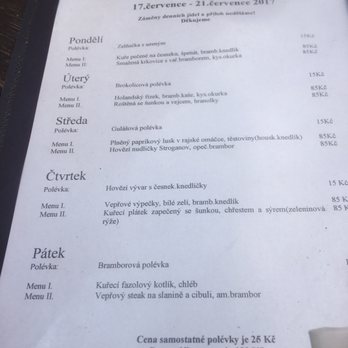 U Krale Jiriho - Ständig wechselndes Tagesmenü - Czech Near Me - Cheb, KA U Krale Jiriho - Ständig wechselndes Tagesmenü - Czech Near Me - Cheb, KA