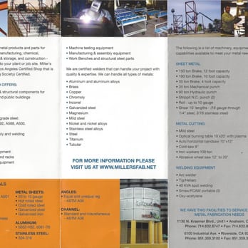 Miller's Fab & Weld Corp - A little bit about what we do. - Metal Fabricators Near Me - Riverside, California Miller's Fab & Weld Corp - A little bit about what we do. - Metal Fabricators Near Me - Riverside, California