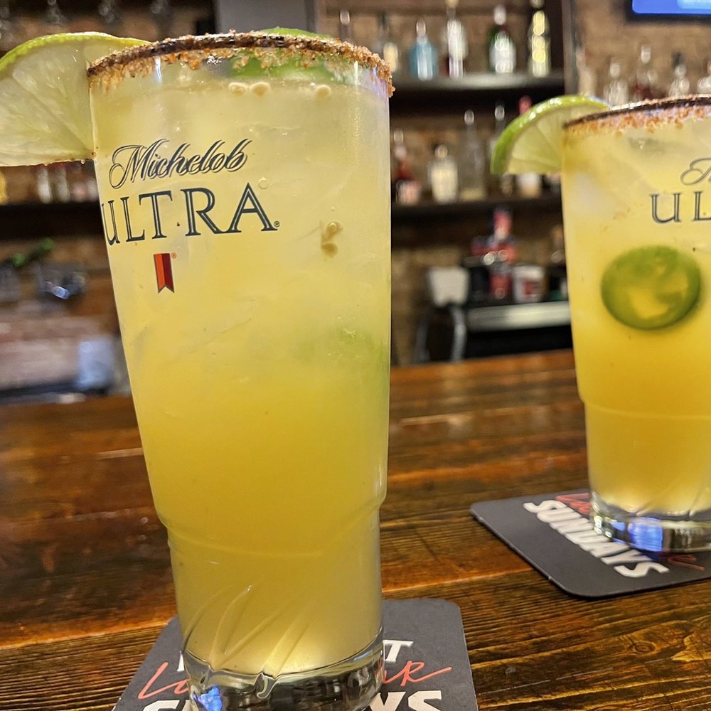 Smoke Bourbon and BBQ - two margaritas on a bar - Cocktail Bars Near Me - Columbus, Georgia Smoke Bourbon and BBQ - two margaritas on a bar - Cocktail Bars Near Me - Columbus, Georgia