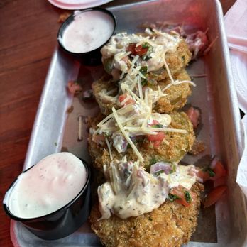 Ole Red - Fried green tomatoes with ranch and blue cheese dressings - Music Venues Near Me - Gatlinburg, Tennessee
