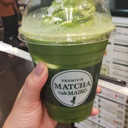 Premium matcha with matcha and vanilla soft serve