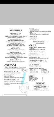 Menu photo 5 Ictio Playa del Carmen, ROO