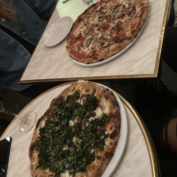 Cafe Amaro - Prosciutto & Funghi Pizza Broccoli Rabe Pizza - Italian Near Me - Boston, Massachusetts