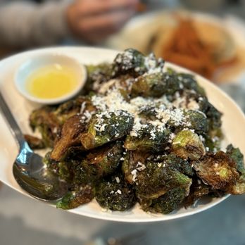 Oxford Exchange - Fried Brussels sprouts .. a crowd pleaser ! - Bookstores Near Me - Tampa, Florida Oxford Exchange - Fried Brussels sprouts .. a crowd pleaser ! - Bookstores Near Me - Tampa, Florida