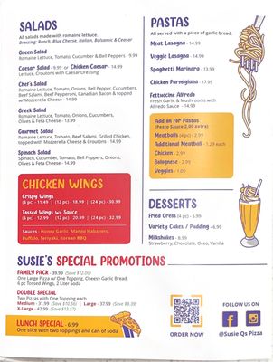 Menu photo 1 Susie Q’s Pizza Hayward, CA Menu photo 1 Susie Q’s Pizza Hayward, CA