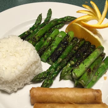 SAO Thai Restaraunt - Seared Asparagus, Rice, and sweet/sour sauce for the baby girl. - Thai Near Me - Tupelo, Mississippi SAO Thai Restaraunt - Seared Asparagus, Rice, and sweet/sour sauce for the baby girl. - Thai Near Me - Tupelo, Mississippi