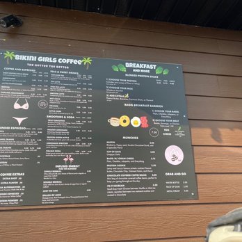 Bikini Girls Coffee - The menu - Coffee & Tea Near Me - Tigard, Oregon