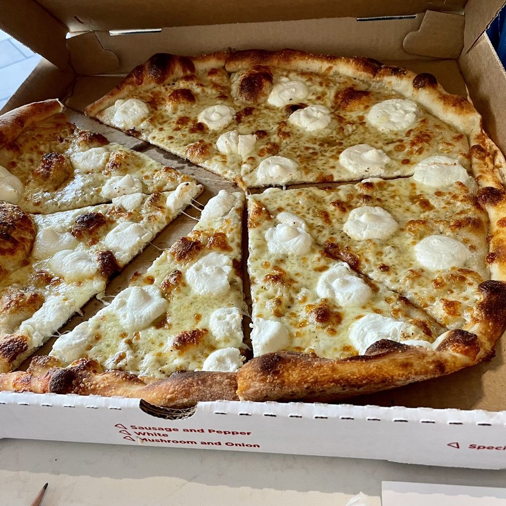 Andy’s Pizza - Tysons - Whole White Pizza pie - $25.50 - worth the 15 min wait for the whole pie if you're hanging at the Galleria. Hot, fresh, delicious! - Pizza Near Me - McLean, Virginia Andy’s Pizza - Tysons - Whole White Pizza pie - $25.50 - worth the 15 min wait for the whole pie if you're hanging at the Galleria. Hot, fresh, delicious! - Pizza Near Me - McLean, Virginia