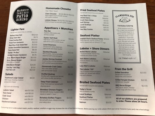 Menu photo 5 Osterville Fish, Too Barnstable, MA
