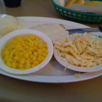 The House Cafe - Chicken fried steak w/ corn, coleslaw & mashed potatoes - Cafes Near Me - Richardson, Texas