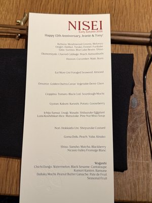 Menu photo 1 Nisei San Francisco, CA