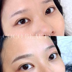 Coco Beauty Space - Nano Brows/Machine Hairstroke. Please text 510-514-8909 for consultation.