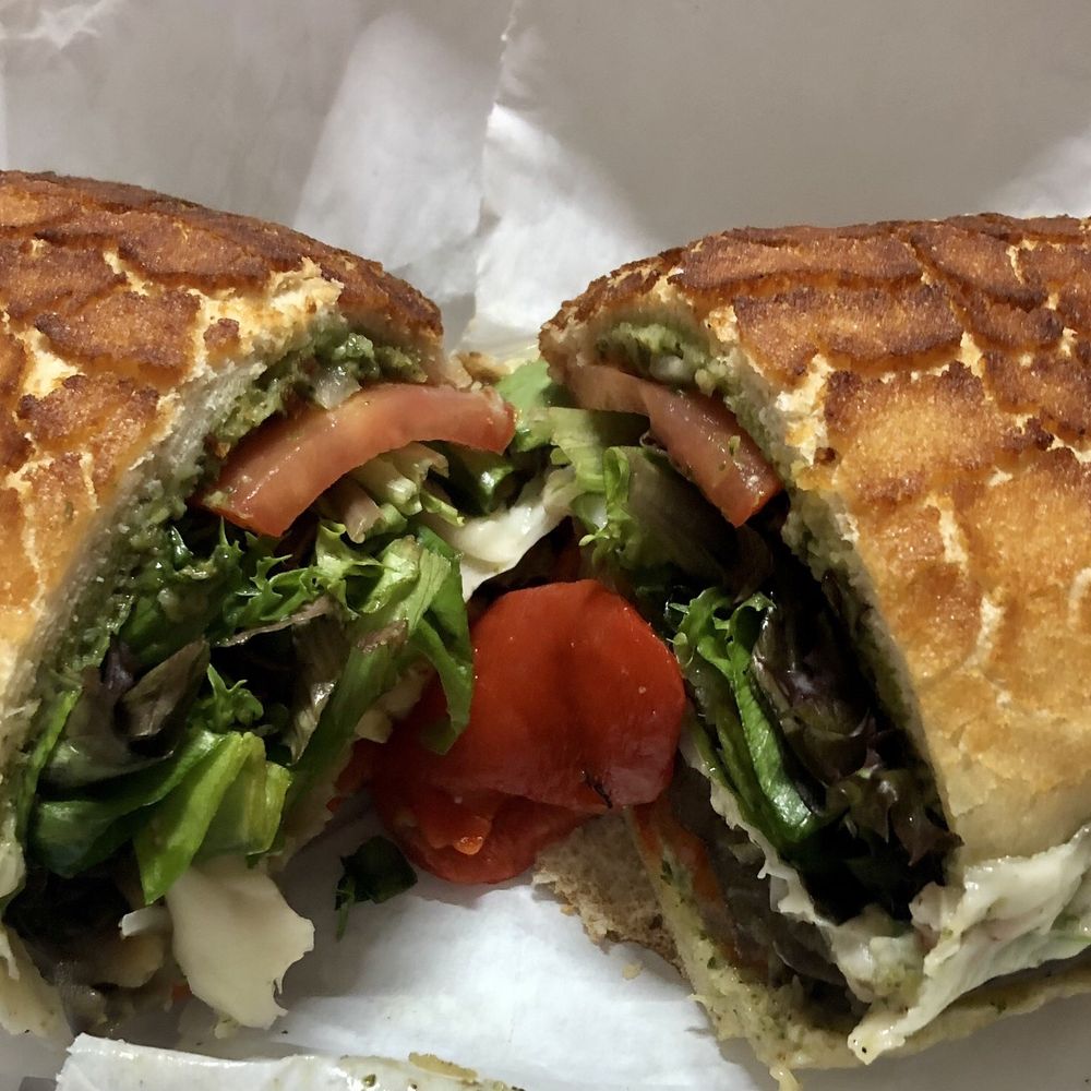 Subs Inc. - Roasted eggplant, roasted red peppers, red onions, provolone, pesto, spring mix and tomato. The Noe! - Sandwiches Near Me - San Francisco, California Subs Inc. - Roasted eggplant, roasted red peppers, red onions, provolone, pesto, spring mix and tomato. The Noe! - Sandwiches Near Me - San Francisco, California