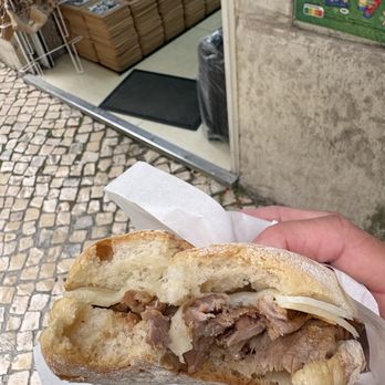 As Bifanas do Afonso - So yummy I couldn't wait to take the picture - Fast Food Near Me - Lisbon, 11