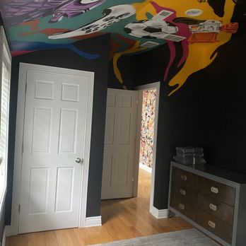 O.A Construction - WALL PAINT THAT HAD TO BE CAREFULLY PAINTED AROUND THE CEILING GRAFFITI - Painters Near Me - Chicago, Illinois