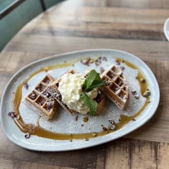 Café Alma - Rosewater Pistachio Waffle - Breakfast & Brunch Near Me - Cincinnati, Ohio Café Alma - Rosewater Pistachio Waffle - Breakfast & Brunch Near Me - Cincinnati, Ohio