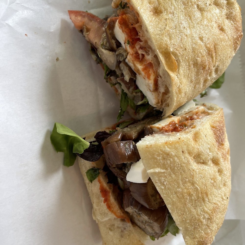 Sandwich Republic - Vegetarian eggplant sandwich. - Sandwiches Near Me - Springfield, Virginia Sandwich Republic - Vegetarian eggplant sandwich. - Sandwiches Near Me - Springfield, Virginia