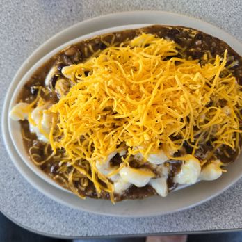 Skyline Chili - Mac 'n cheese with chili, and even more cheese - Salad Near Me - Milford, Ohio Skyline Chili - Mac 'n cheese with chili, and even more cheese - Salad Near Me - Milford, Ohio
