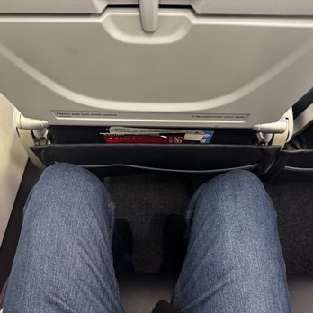 Delta Air Lines - "Delta's legroom is criminal on this 6hr flight. Need federal limits on seat spacing now.Stop the greedy squeeze!" - Airlines Near Me - San Francisco, California Delta Air Lines - "Delta's legroom is criminal on this 6hr flight. Need federal limits on seat spacing now.Stop the greedy squeeze!" - Airlines Near Me - San Francisco, California