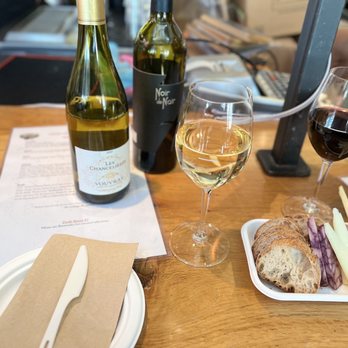 Oxbow Cheese & Wine Merchant - The selection of the wee plate and two glasses of wine which were so good. - Cheese Shops Near Me - Napa, California Oxbow Cheese & Wine Merchant - The selection of the wee plate and two glasses of wine which were so good. - Cheese Shops Near Me - Napa, California