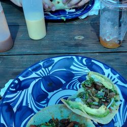 Ortega's Tacos - Lungua tali, al pastor taco, beefsteak taco