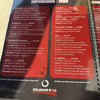 Culiacan Roll - Menu- Fried Rolls - Sushi Bars Near Me - Norwalk, California